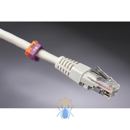 Hyperline MA-67-R Маркеры (клипсы) на кабель, защелкивающиеся D 6-7мм, "0"-"9", 10 цветов (100 шт.) фото 2