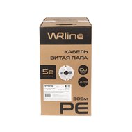 Кабель витая пара WRLine WR-UTP-4P-C5E-PE-BK