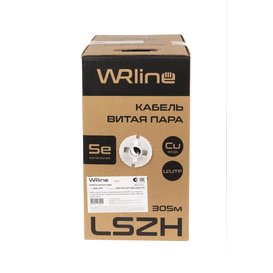 Кабель витая пара WRLine WR-UTP-4P-C5E-LSZH-GY