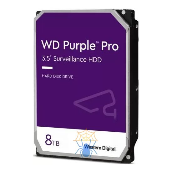 Жесткий диск WD Purple PRO WD8001PURA 8ТБ 3,5" 7200RPM 256MB (SATA-III) All Frame AI фото