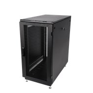 Шкаф серверный напольный 22U (600 × 1000) дверь перфорированная 2 шт. цвет черный ЦМО ШТК-М-22.6.10-44АА-9005 30144554402