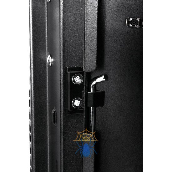 Шкаф телекоммуникационный напольный 22U (600 × 800) дверь стекло, цвет черный фото 4