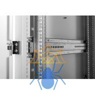 ЦМО Шкаф телекоммуникационный напольный 42U (600  1000) дверь перфорированная, задние двойные перф., цвет черный фото 6