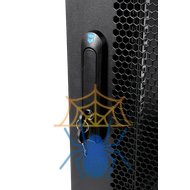 Шкаф телекоммуникационный напольный 22U (600 × 1000) дверь перфорированная 2 шт., цвет черный фото 4
