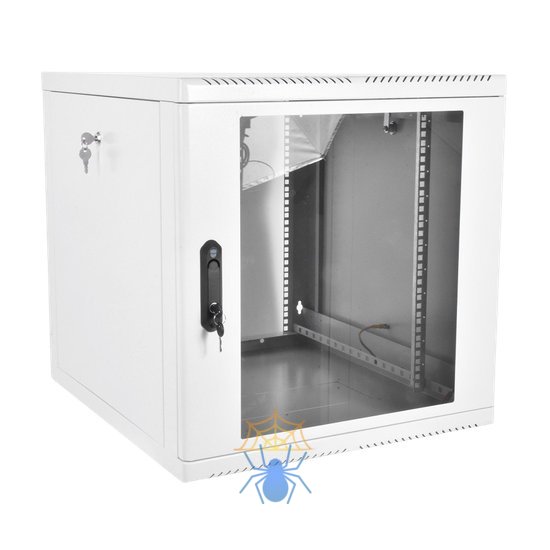 Шкаф телекоммуникационный настенный разборный 9U (600 × 650) съемные стенки, дверь стекло фото