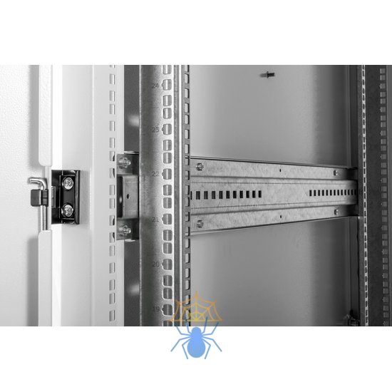 ЦМО Шкаф телекоммуникационный напольный 42U (600  1000) дверь перфорированная, задние двойные перф., цвет черный фото 6