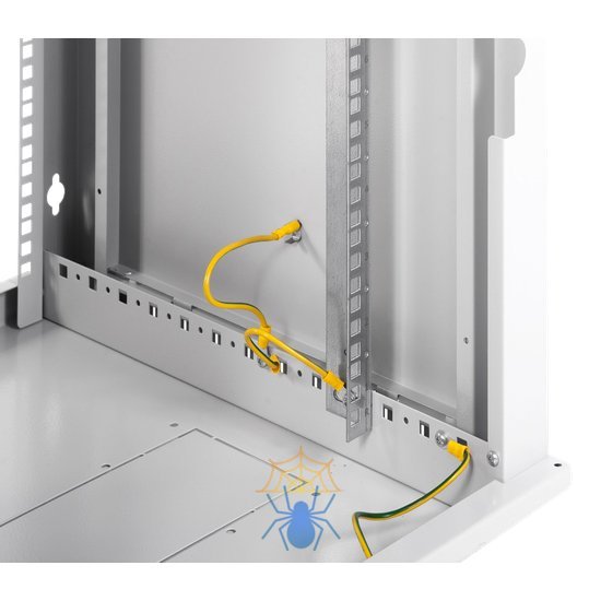 Шкаф телекоммуникационный настенный разборный 18U (600 × 350) дверь стекло фото 3