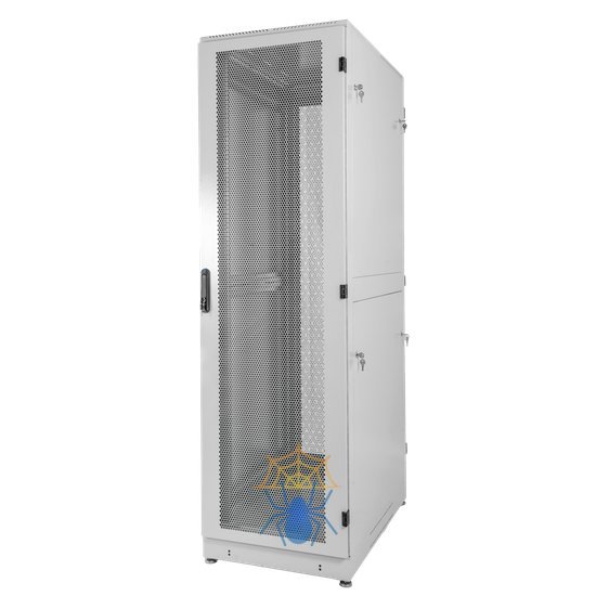 ЦМО Шкаф телекоммуникационный напольный 42U (600  1000) дверь перфорированная, задние двойные перф., цвет черный фото
