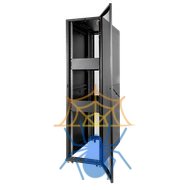 Шкаф серверный ПРОФ напольный 42U (600 × 1000) дверь перф. 2 шт., черный, в сборе фото 6