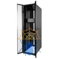 Шкаф серверный ПРОФ напольный 42U (600 × 1200) дверь перф., задние двойные перф., черный, в сборе фото 7