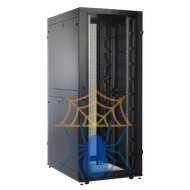 Шкаф серверный ПРОФ напольный 48U (800 × 1000) дверь перф., задние двойные перф., черный, в сборе фото