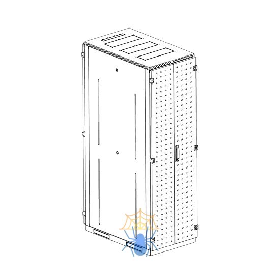 Шкаф серверный напольный 45U (600 × 1000) дверь перфорированная, задние двойные перфорированные, 30144545803 фото 6