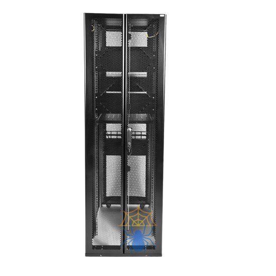 Шкаф серверный ПРОФ напольный 48U (800 × 1200) дверь перф., задние двойные перф., черный, в сборе, 30045000616 фото 4
