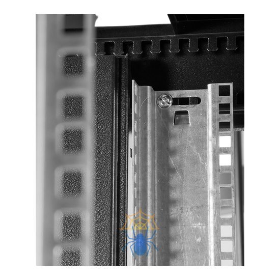 ШТК-СП-К-2-46.6.12-44АА-Ч Шкаф серверный ПРОФ напольный колокейшн 46U (600 ? 1200) 2 секции, дверь перф. 2 шт., черный, в сборе фото 3