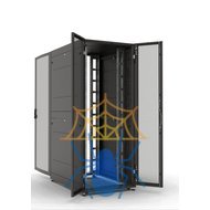 Шкаф серверный ПРОФ напольный 42U (800 × 1000) дверь перф. 2 шт., черный, в сборе, 30144549600 фото 6