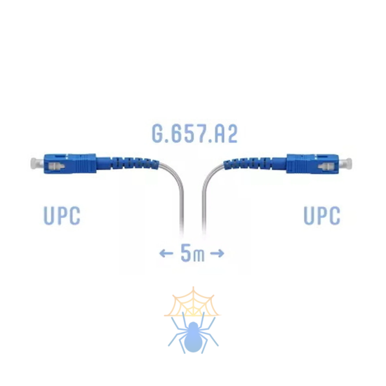 Патчкорд оптический FTTH SC/UPC, кабель 604-02-01W, 5 метров фото