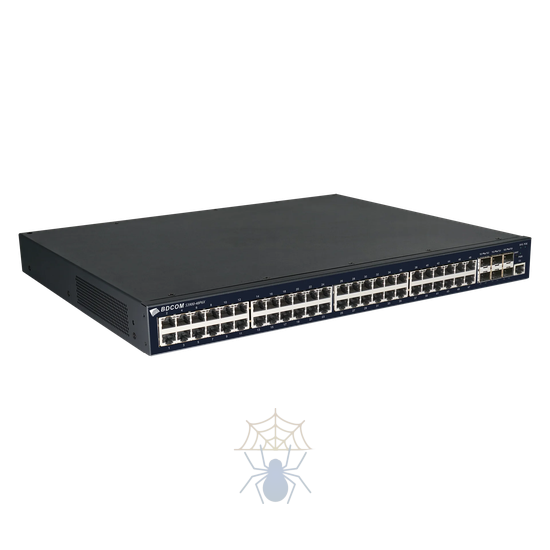S3900-48P6X Коммутатор 48 GE POE ports, 8 10GE/GE SFP+ ports; 2 power slots without power supply; the cooling fan, 1U, 19-inch rack-mounted installation, 1 Mini USB console port фото 3