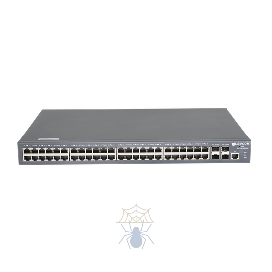Управляемый коммутатор уровня 3 BDCOM S2952P, 48x 10/100/1000BaseT PoE 802.3af/at до 740W, 4x 1/10GE SFP+, 220VAC + 44-57VDC фото