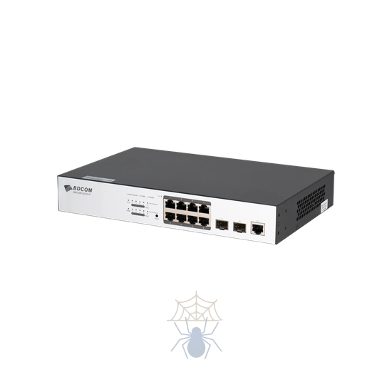 S2510-P Коммутатор 8 GE PoE ports, 2 100/1000M SFP ports, 1 standard AC220V power supply, 150W , fanless, 1U, rack-mounted installation, 1 console port фото 4