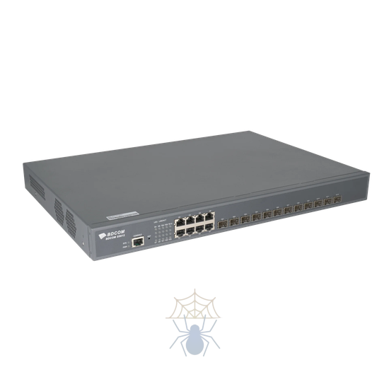S5612-2AC Коммутатор 12 10G/GE SFP+ ports, 8 GE TX ports; AC220V dual power supply; the cooling fan, 1U, 19-inch rack-mounted installation, 1 console port фото 3