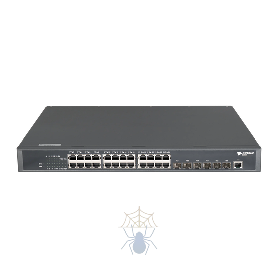 S3900-24T6X Коммутатор 24 GE TX ports, 6 10GE/GE SFP+ ports; 2 power slots with 1 hot-swap AC220V power supply; the cooling fan, 1U, standard 19-inch rack-mounted installation, 1 RJ45 console port фото