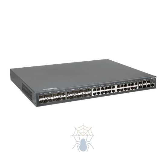 S3900-48M6X Коммутатор 24 GE TX ports, 24 100M/1000M SFP ports, 6 10GE/GE SFP+ ports; 2 power slots with 1 hot-swap AC220V power supply; the cooling fan, 1U, 19-inch rack-mounted installation, 1 RJ45 console port фото 2