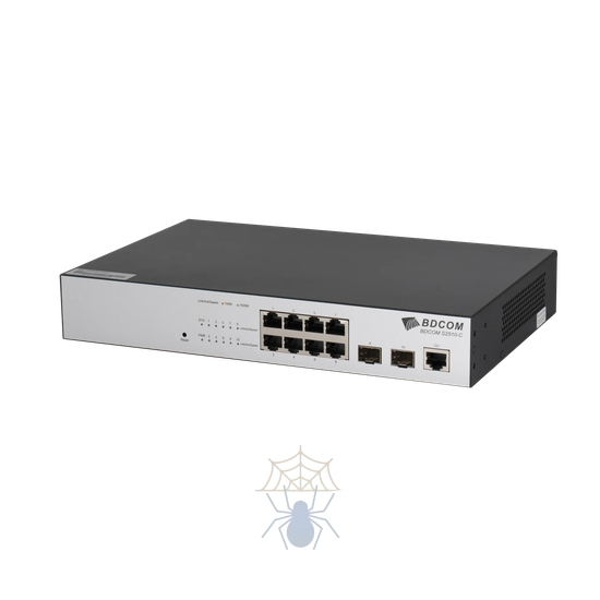 S2510-C Коммутатор 8 GE TX ports, 2 100/1000M SFP ports, 1 standard AC220V power supply, fanless, 1U, desktop installation, 1 console port фото 3
