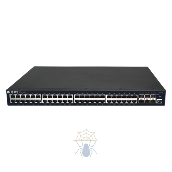 S3900-48P6X Коммутатор 48 GE POE ports, 8 10GE/GE SFP+ ports; 2 power slots without power supply; the cooling fan, 1U, 19-inch rack-mounted installation, 1 Mini USB console port фото