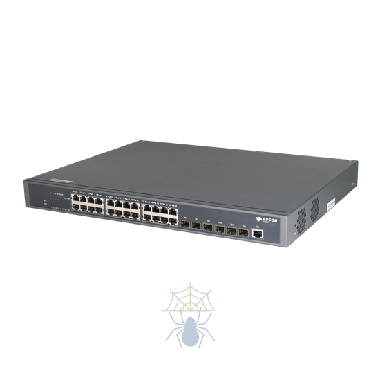 S3900-24T6X Коммутатор 24 GE TX ports, 6 10GE/GE SFP+ ports; 2 power slots with 1 hot-swap AC220V power supply; the cooling fan, 1U, standard 19-inch rack-mounted installation, 1 RJ45 console port фото 4