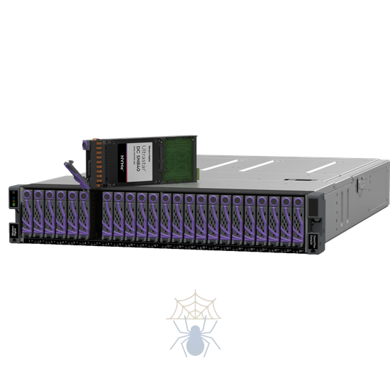 Система хранения данных WD OpenFlex Data24-24 SN840 153.6TB 6x100GbE nTAA PCIe RI-3DW/D SE фото