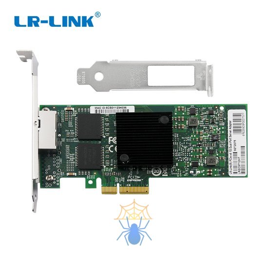 Сетевая карта LR-Link 2 порта 10/100/1000 Base-T на чипе Intel Intel 82576, LREC9722PT, low profile full height фото 2