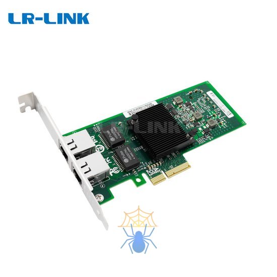 Сетевая карта LR-Link 2 порта 10/100/1000 Base-T на чипе Intel Intel 82576, LRES9702ET, half hight + full height фото