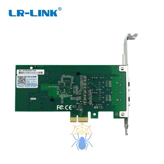 Сетевая карта LR-Link NIC PCIe x1, 2 x 1G SFP , Intel i350 chipset фото 2