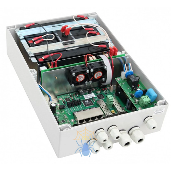 Уличный управляемый PoE коммутатор TFORTIS PSW-2G4F-UPS 4FE PoE +2 GB SFP порта, питание 220В, IP66 c системой бесперебойного питания, 4 АКБ в кмпл фото