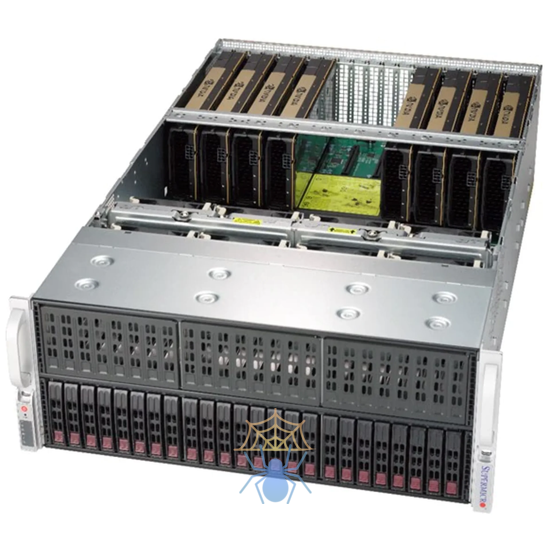 Серверная платформа Supermicro SuperServer 4U 4029GP-TRT noCPU(2)Scalable/TDP 70-205W/ no DIMM(24)/ SATARAID HDD(24)SFF/ 2x10GbE/ support up to 8 double width GPU/ 4x2000W фото 4