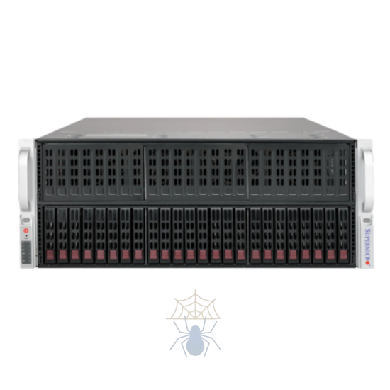 Серверная платформа Supermicro SuperServer 4U 4029GP-TRT noCPU(2)Scalable/TDP 70-205W/ no DIMM(24)/ SATARAID HDD(24)SFF/ 2x10GbE/ support up to 8 double width GPU/ 4x2000W фото