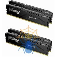 Память DDR5 4x16GB 5200MHz Kingston KF552C40BBK4-64 Fury Beast Black RTL Gaming PC5-41600 CL40 DIMM 288-pin 1.25В kit single rank с радиатором Ret фото