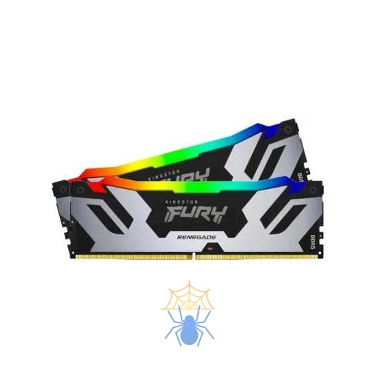 Memory Module KINGSTON Fury Gaming DDR5 Общий объём памяти 32Гб Module capacity 16Гб Количество 2 6000 МГц Радиатор Множитель частоты шины 32 1.35 В RGB серебристый / черный KF560C32RSAK2-32 фото