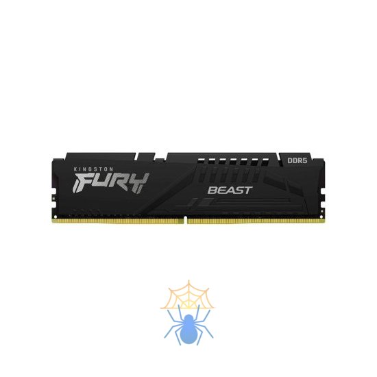 Memory Module KINGSTON Fury Beast DDR5 Общий объём памяти 16Гб Module capacity 16Гб Количество 1 5600 МГц Множитель частоты шины 38 1.25 В черный KF556C40BB-16 фото