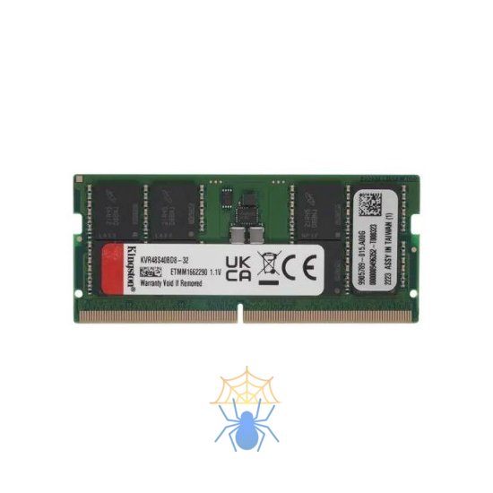 Оперативная память Kingston DDR5 32GB 4800MT/s SODIMM CL40 2RX8 1.1V 262-pin 16Gbit фото