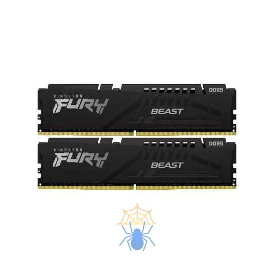 Memory Module KINGSTON Fury Beast Общий объём памяти 16Гб Module capacity 8Гб Количество 2 5200 МГц Множитель частоты шины 40 1.25 В KF552C40BBK2-16 фото