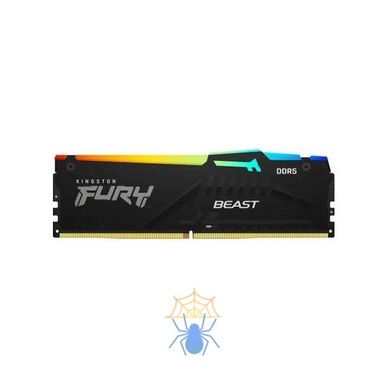 Память DDR5 8GB 5200MHz Kingston KF552C36BBEA-8 Fury Beast Expo RGB RTL Gaming PC5-41600 CL36 DIMM 288-pin 1.25В kit single rank с радиатором Ret фото
