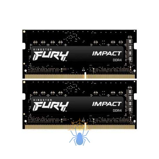 Модуль памяти Kingston KF432S20IBK2/16 FURY Impact 16GB Kit (2x8GB), DDR4-3200, CL20 SODIMM, 1Gx8 фото 2
