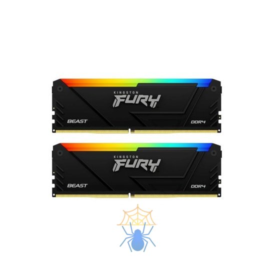 Память DDR4 2x8GB 3600MHz Kingston KF436C17BB2AK2/16 Fury Beast RGB RTL Gaming PC4-28800 CL17 DIMM 288-pin 1.35В kit single rank с радиатором Ret фото