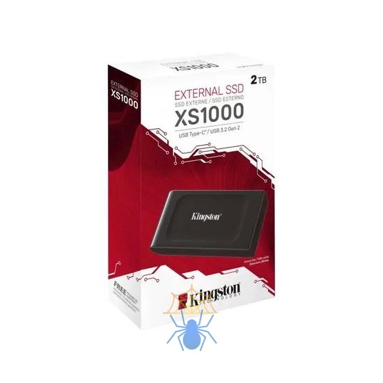 Накопитель SSD Kingston USB-C 2TB SXS1000/2000G XS1000 1.8" черный фото 3