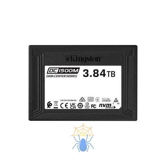 Накопитель SSD Kingston PCIe 3.0 x4 3.84TB SEDC1500M/3840G DC1500M 2.5" 1.6 DWPD фото