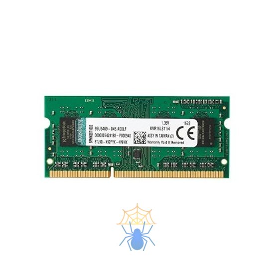 Модуль памяти для ноутбука SODIMM 4GB PC12800 DDR3L SO KVR16LS11/4WP KINGSTON фото