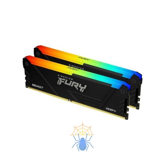 Память DDR4 2x16GB 3200MHz Kingston KF432C16BB12AK2/32 Fury Beast RGB RTL Gaming PC4-25600 CL16 DIMM 288-pin 1.35В dual rank с радиатором Ret фото 2