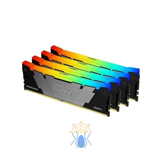 Память DDR4 4x8GB 3200MHz Kingston KF432C16RB2AK4/32 Fury Renegade RGB RTL Gaming PC4-25600 CL16 DIMM 288-pin 1.35В dual rank с радиатором Ret фото 2