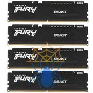 Память DDR5 4x16GB 6000MHz Kingston KF560C40BBK4-64 Fury Beast Black RTL Gaming PC5-48000 CL40 DIMM 288-pin 1.35В kit dual rank с радиатором Ret фото